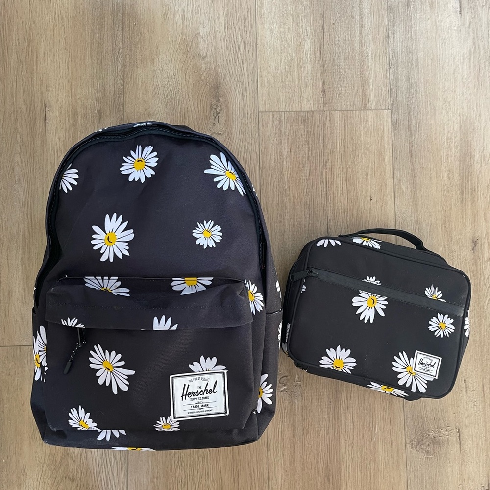 Herschel Daisy Backpack and lunchbox used a few times.